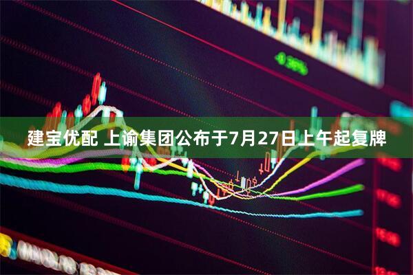 建宝优配 上谕集团公布于7月27日上午起复牌
